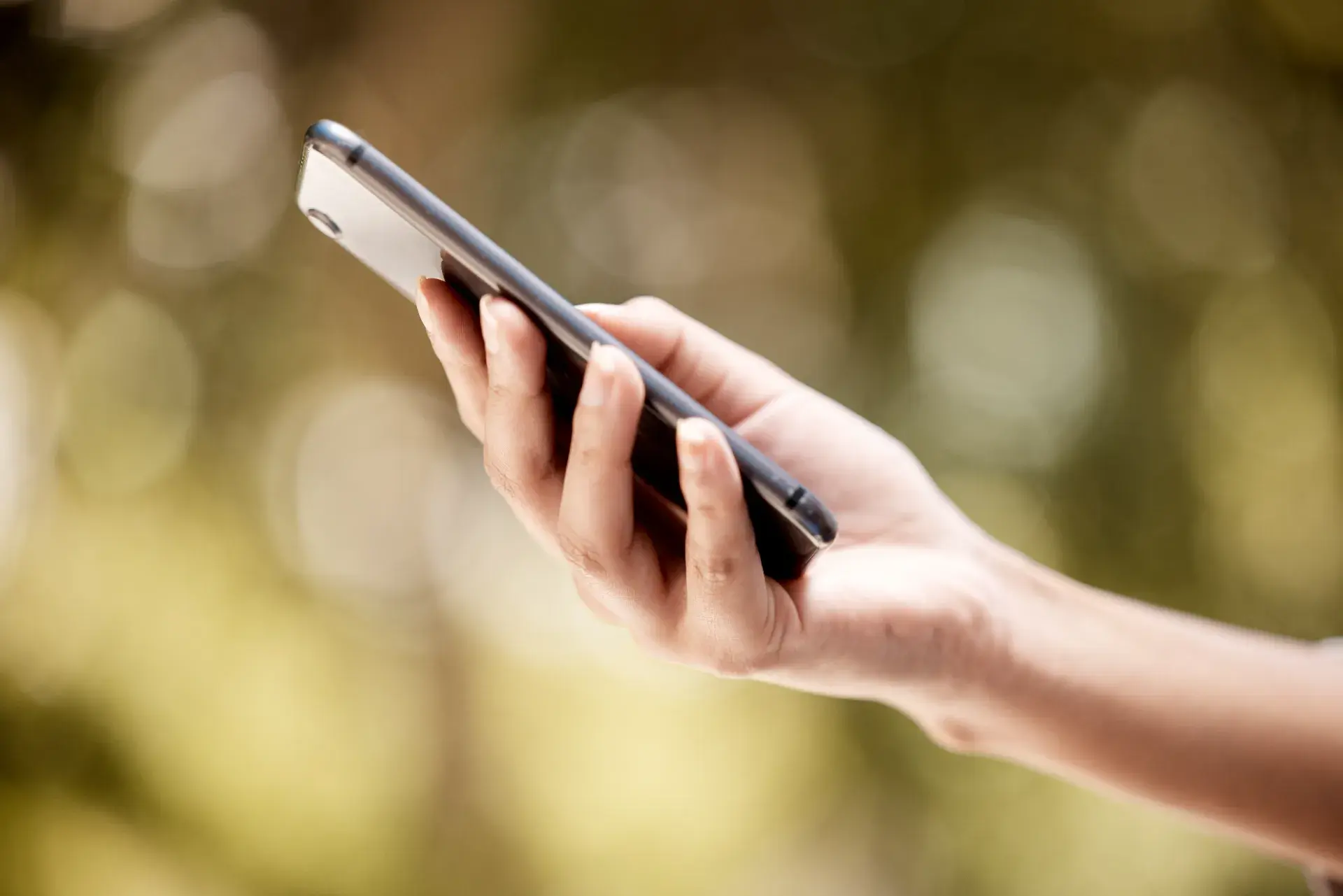 hands bokeh and social media communication with utc